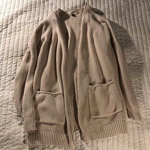 Long knit sweater cardigan